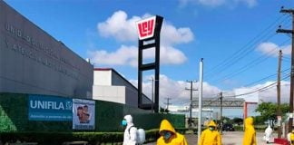 Volunteer Covid Busters at work in Tijuana.