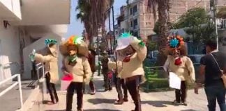 Tlacololeros dance in Chilpancingo on Thursday.