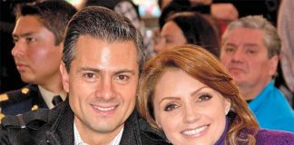 Former president Peña Nieto and his now ex-wife Angélica Rivera.