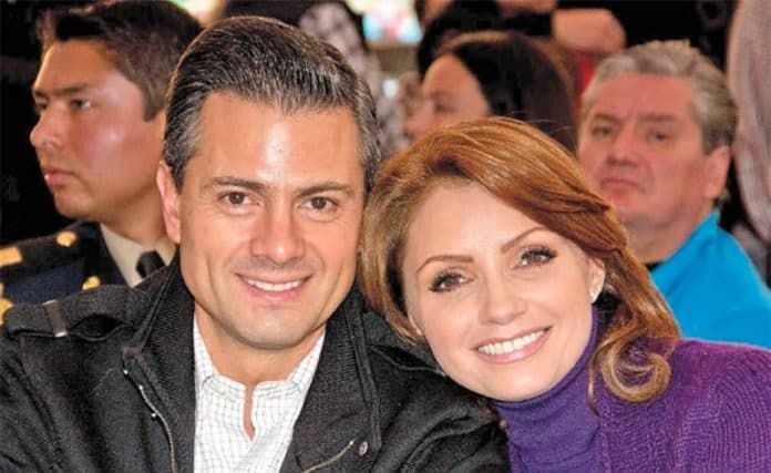 Former president Peña Nieto and his now ex-wife Angélica Rivera.