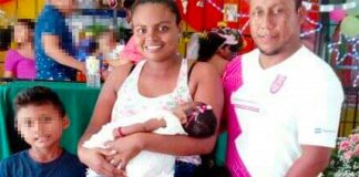 The Guerrero family that was prevented from returning to their home.