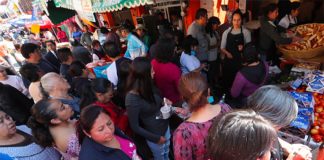 fish market shoppers