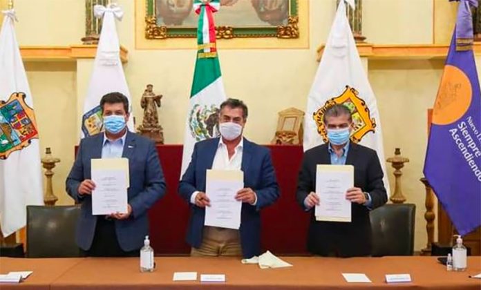 Masked bandits? No, they are the governors of Tamaulipas, Nuevo León and Coahuila.