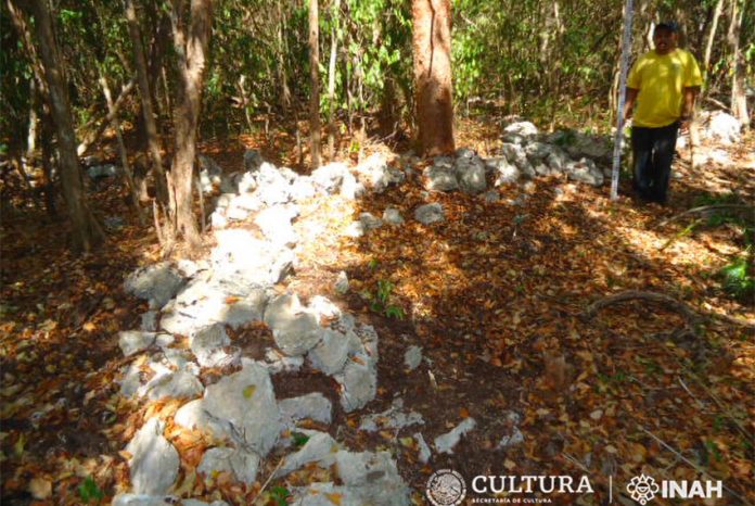 Remains of a settlement found in Mahahual, Quintana Roo