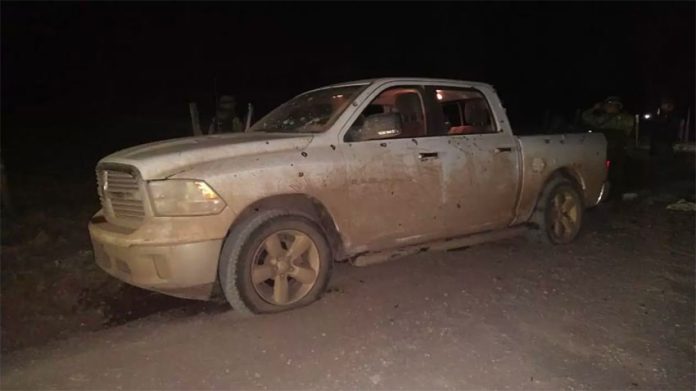 A vehicle at the scene of Chihuahua ambush.