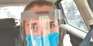 One of the masks produced by the family project.