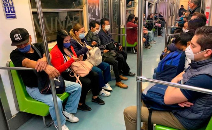 The Mexico City Metro, where masks are now mandatory.