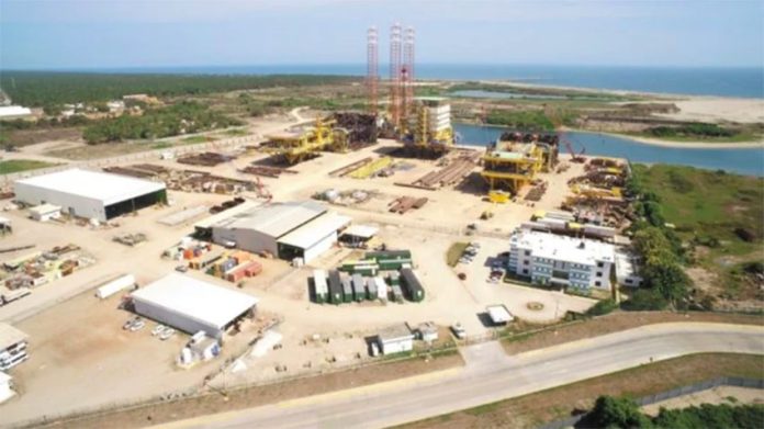 The Dos Bocas refinery, under construction in Tabasco.