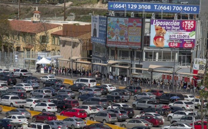 The Tijuana-San Ysidro border crossing.