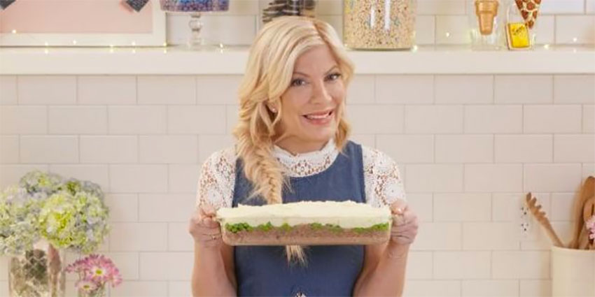 Tori Spelling and her shepherd's pie.