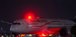 Medical supplies arrive in Mexico City Tuesday night.