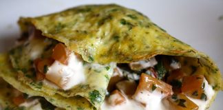 An unforgettable swiss chard omelette.