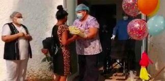 One of two babies that survived Covid-19 in Tabasco.