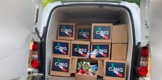 Cartel care packages in Veracruz on Saturday.