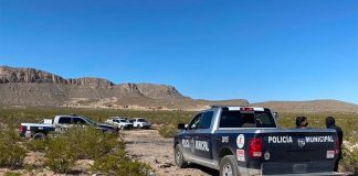 One of the crime scenes in Chihuahua on Monday.