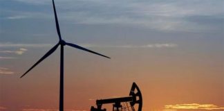 windmill and oil well