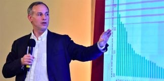 López-Gatell addresses Tuesday's press briefing.