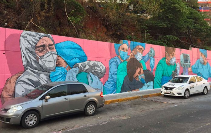Heroes Also Cry, one of 12 murals painted in Acapulco.