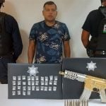 El Yori and his gold-encrusted weapon.