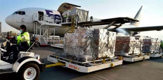 The first shipment of ventilators arrives from the US.