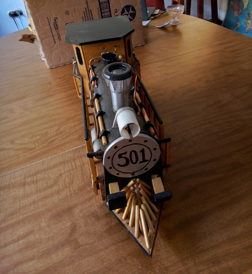 The author's 501, a model of an imaginary locomotive.