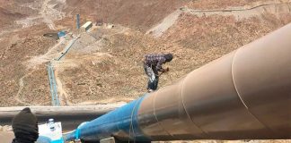 Aqueduct gets a new coat of paint.