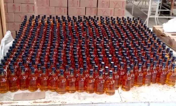 Police seized 7,000 bottles of whiskey in Morelos this week.