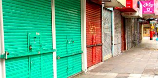 Empty streets and closed doors