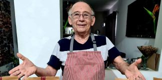 Tito Charly and some of his products.