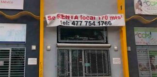 One of many stores closed by the coronavirus in the city of Guanajuato.