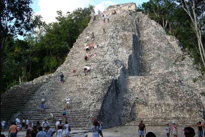 A pyramid at Cobá, which is expected to benefit from the addition of a Maya Train station at El Tintal.