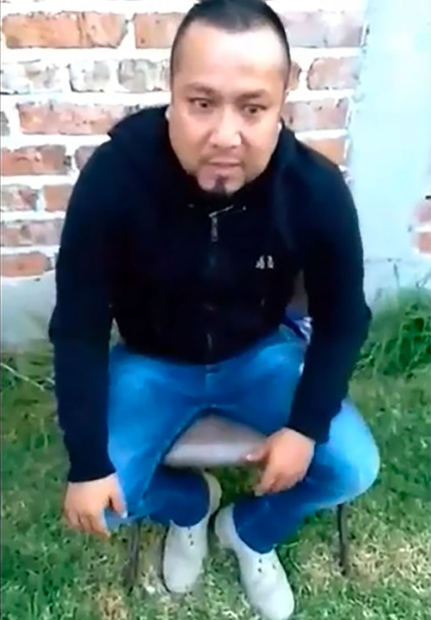 Cartel boss El Marro in an emotional video released on the weekend.