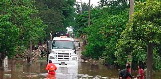 Flooding caused by Cristóbal in southeastern Mexico this week.