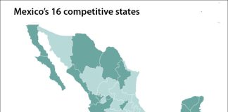 Medal-winning states are shown in dark green.