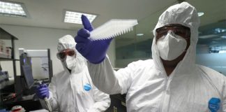 A Covid-19 testing laboratory in Mexico City.