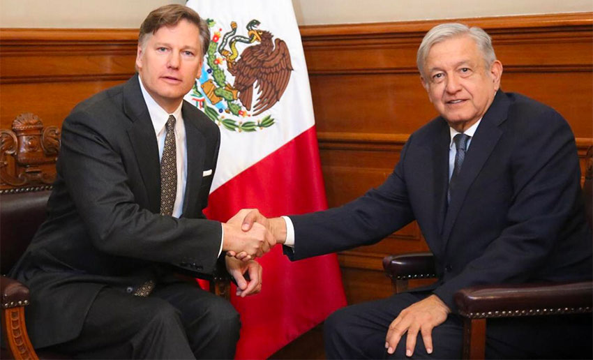 President López Obrador received US Ambassador Landau in Mexico City last year.