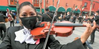 One of 200 mariachis in Plaza Garibaldi on Sunday.