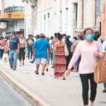 People were out and about in Mérida on Monday.
