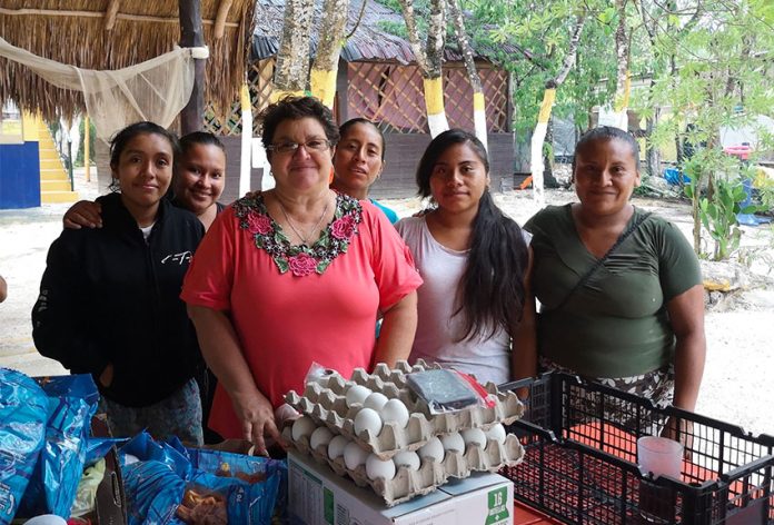 These women have been cooking hot meals for more than 70 days for more than 220 people in Playa del Carmen at a a soup kitchen supported by the Seaside Rotary Club.