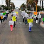 Healthcare workers protest in Ciudad Constitución.