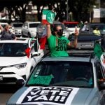 Protesters on Saturday in Guadalajara.