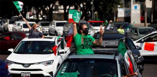 Protesters on Saturday in Guadalajara.