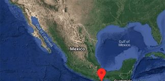 Epicenter of Tuesday's quake.