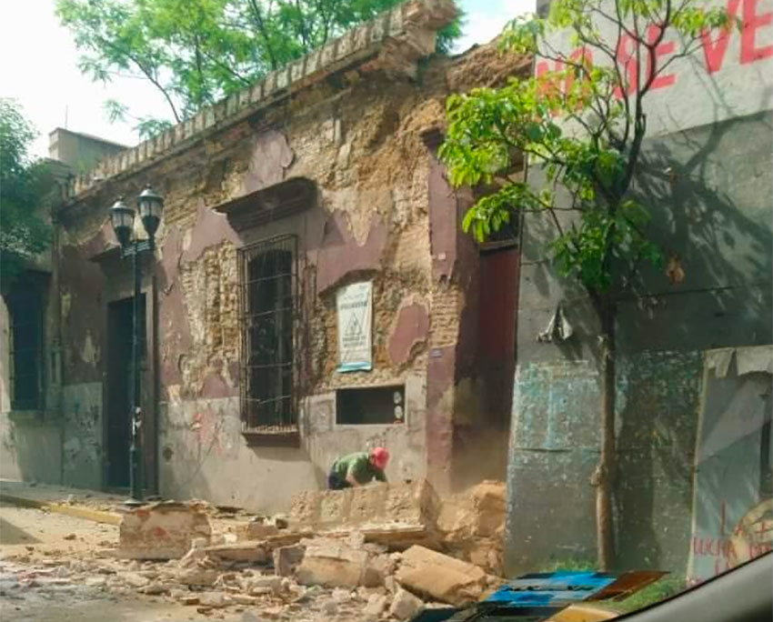 Quake damage in Oaxaca city.