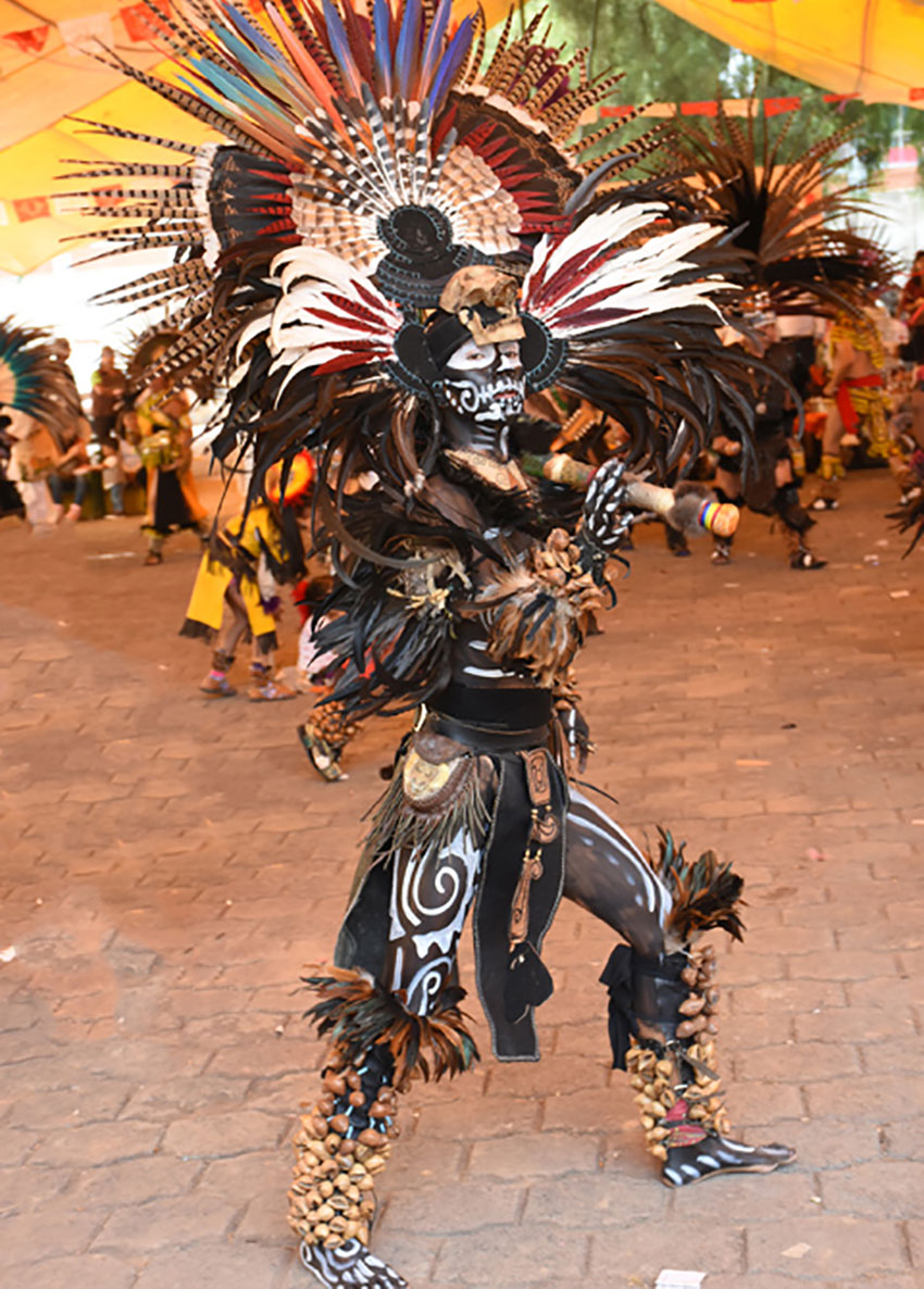 Aztec dancers a popular feature of major holidays.