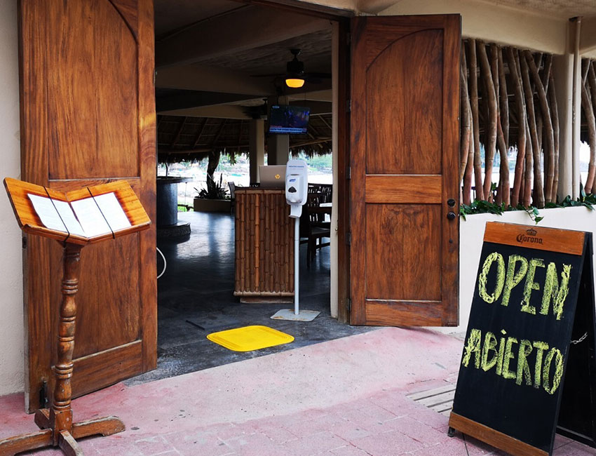 Don Pedro’s Restaurant in Sayulita is operating at 50% capacity, but it's in the minority.