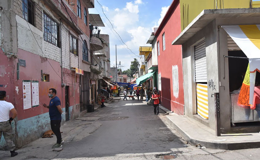 The market has gone quiet since officials banned street vendors