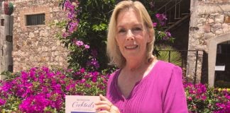 Jane Dill and her new book of quarantine cocktails.