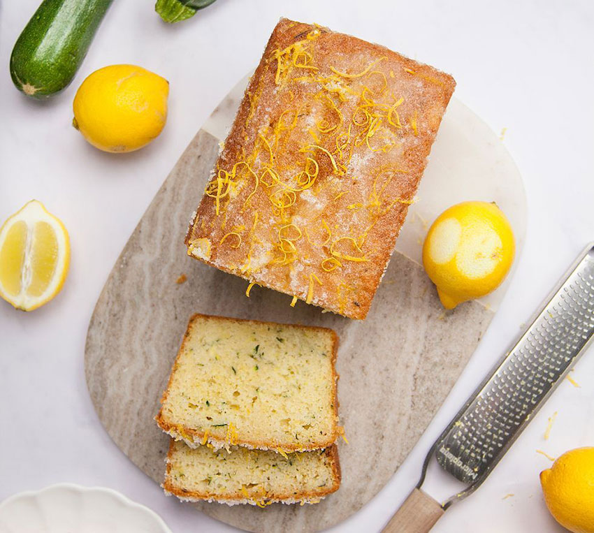 Combine zucchini with pine nuts to make this pound cake.