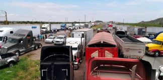 The Yaquis blocked Highway 15 as part of their protest this week.